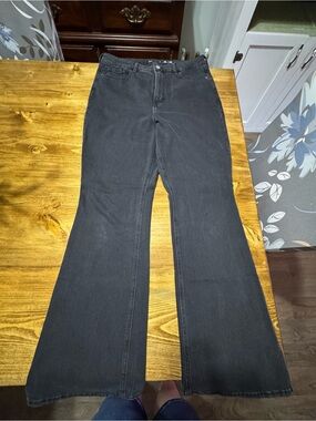 Old Navy Black Wide-Leg Flare Jeans